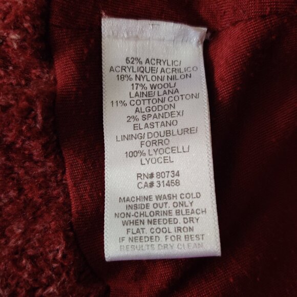 Max Azria Brown Short-sleeved Trapeze A-line Wool Sweater Top XS - Picture 5 of 5